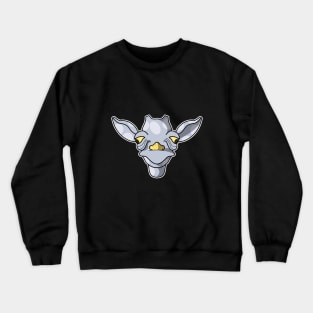 cute silver baby giraffe face Crewneck Sweatshirt